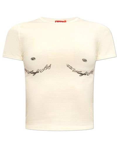 DIESEL T-uncuties P2 Crewneck T-shirt - Natural