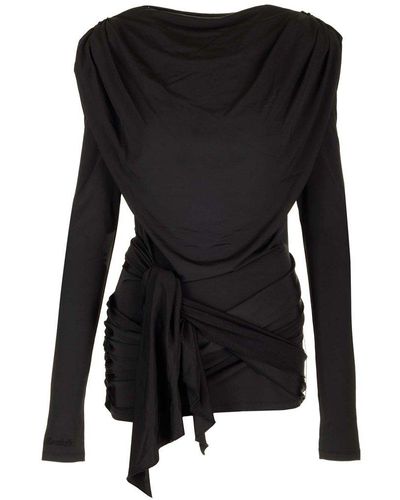 ROTATE BIRGER CHRISTENSEN Bow-tie Mini Dress - Black