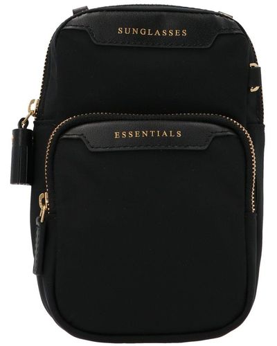 Anya Hindmarch Essentials Logo Embossed Crossbody Bag - Black