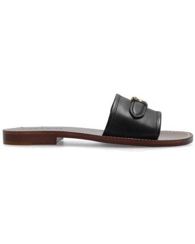 COACH Ina Logo-plaque Leather Sandals - Brown