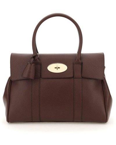 Mulberry Bayswater Grained Leather Bag - Brown