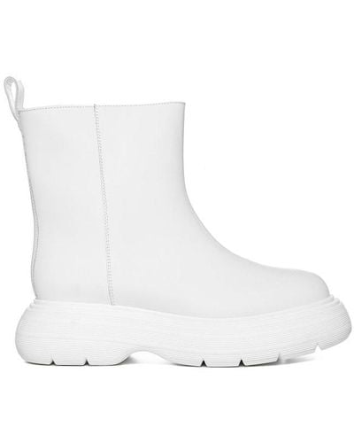 Gia Borghini Martee Chunky-sole Ankle Boots - White