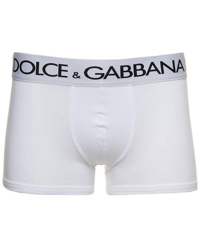 Dolce & Gabbana Logo Waistband Boxers - Blue