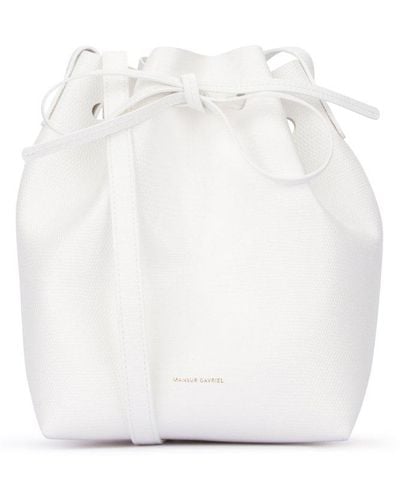 Mansur Gavriel White Mini Mini Bucket Bag – BlackSkinny