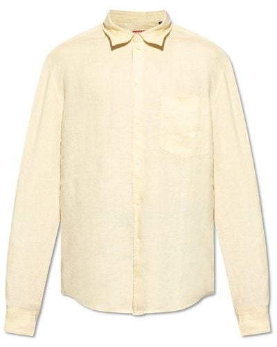 DIESEL Linen Shirt 's-emil', - Natural