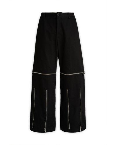 Dolce & Gabbana Zip Detailed Drill Pants - Black