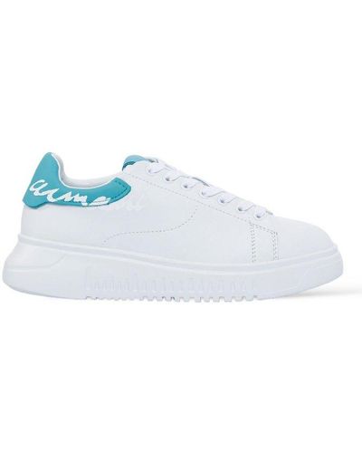 armani white trainers womens