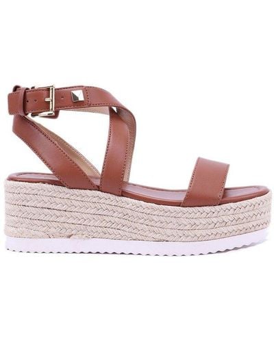 MICHAEL Michael Kors Lowry Strappy Wedge Sandals - Pink