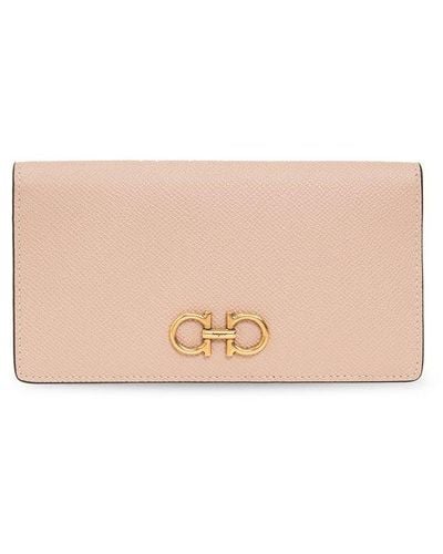 Ferragamo Wallet With Logo - Pink