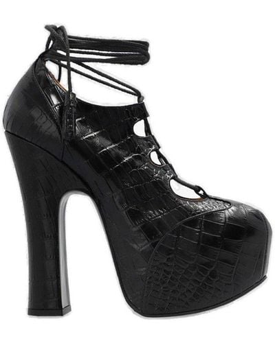 Vivienne Westwood Elevated Ghille Platform Court Shoes - Black