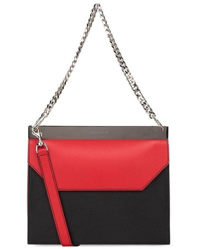 Alexander McQueen Two Tone Drop Chain Shoulder Bag - Multicolour
