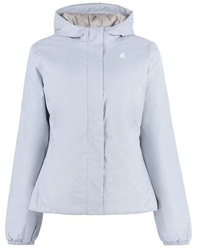 K-Way Lily Hooded Puffer Jacket - Blue