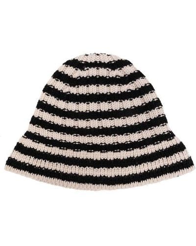 Etro Striped Knit Beanie - Black