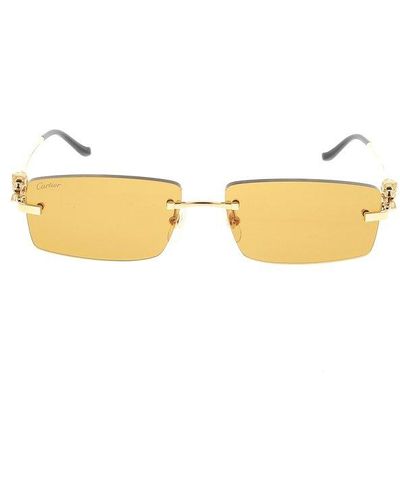 Cartier Rectangular Frame Sunglasses - Black