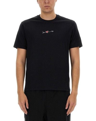 Neil Barrett Short-sleeved Crewneck T-shirt - Black