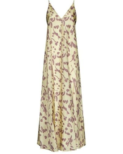 Alysi Abstract Printed Sleeveless Dress - Metallic