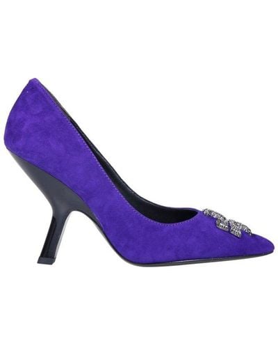 Tory Burch Eleanor Pavé Court Shoes - Purple