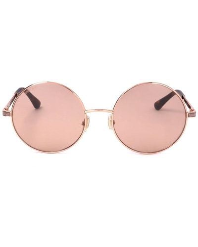 Jimmy Choo Round Frame Sunglasses - Pink