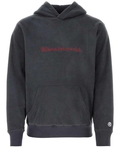 BBCICECREAM Logo-embroidered Long-sleeved Hoodie - Gray