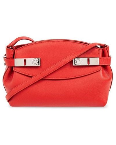 Ferragamo ‘Hug’ Shoulder Bag - Red