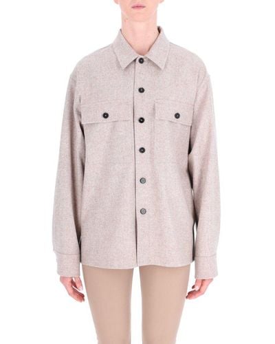Jil Sander Pointed-collar Buttoned Jacket - Pink