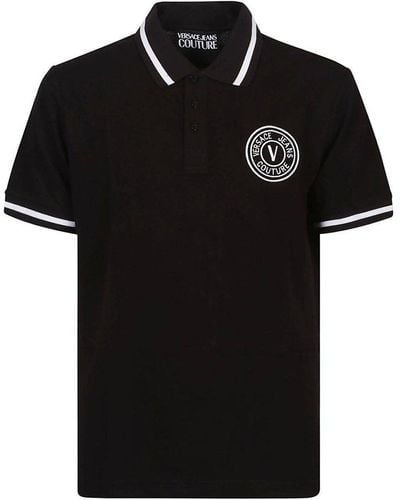 Versace Short Sleeve Polo Shirt - Black