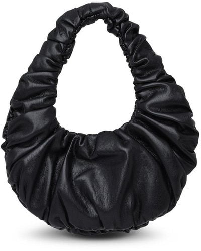 Nanushka Anja Ruched Shoulder Bag - Black