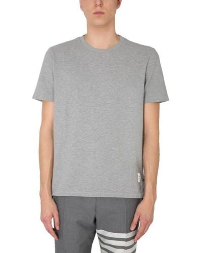 Thom Browne Cotton Piqué T-shirt - Gray
