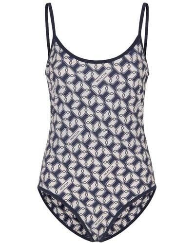 Moncler Printed One Piece Stretched Swimsuit - Multicolour