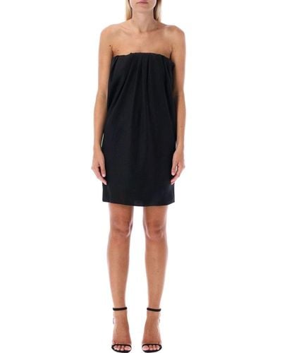 Saint Laurent Strapless Mini Dress - Black