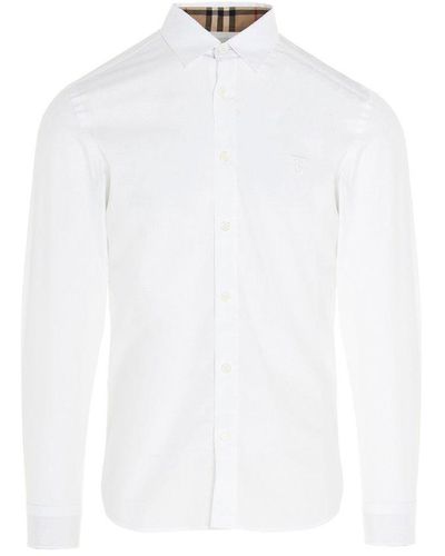 Burberry Monogram Motif Slim Fit Shirt - White