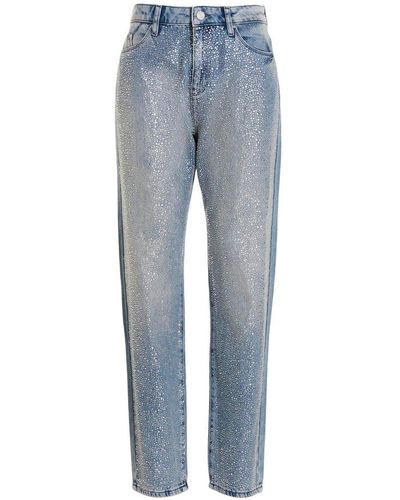 Karl Lagerfeld Embellished Straight-leg Jeans - Blue