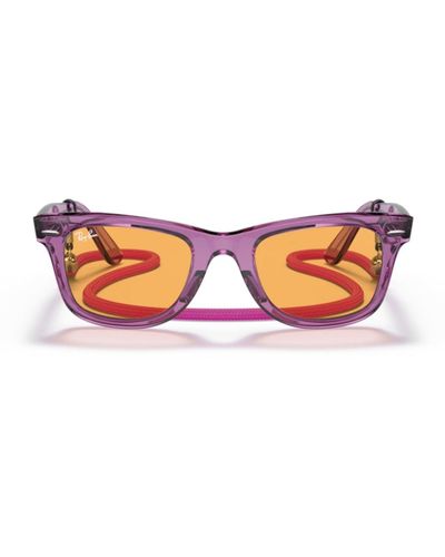 Ray-Ban Wayfarer Square Frame Sunglasses - Pink