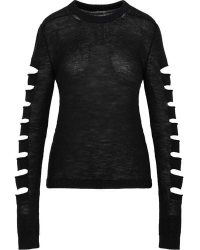 Rick Owens Spartan Biker Knitted Sweater - Black