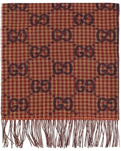 Gucci Wool Scarf, - Red