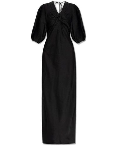Stella McCartney Cut-out Satin Dress - Black