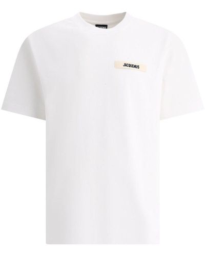 Jacquemus Gros Grain Logo T-shirt In White