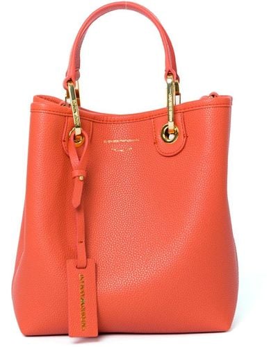 Emporio Armani Bag In Grained Synthetic Leather - Red