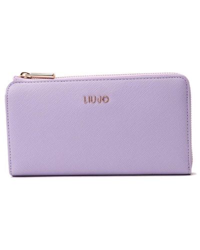 Liu Jo Logo-lettering Zipped Wallet - Purple