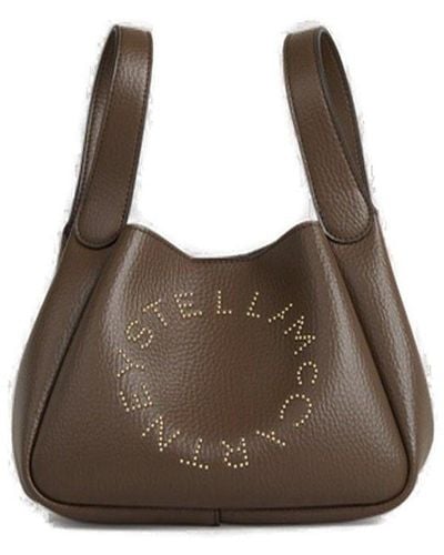 Stella McCartney Logo Embellished Mini Tote Bag - Brown