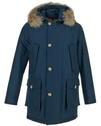 Woolrich Artic Detachable Fur Parka Jacket - Blue