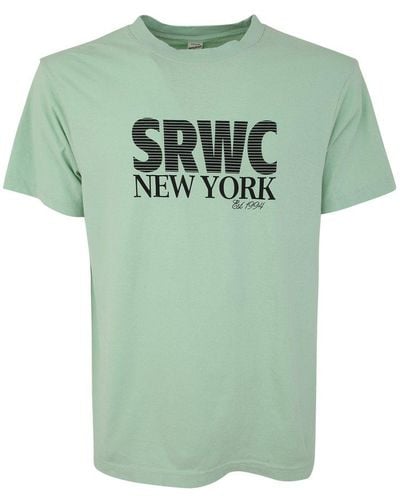 Sporty & Rich Cotton T-shirt Srwc 94 - Green