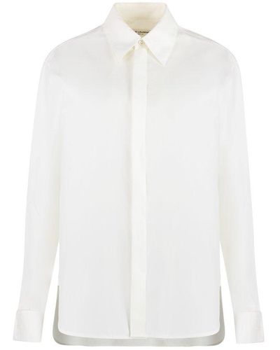 Saint Laurent Boyfriend Long-sleeved Shirt - White