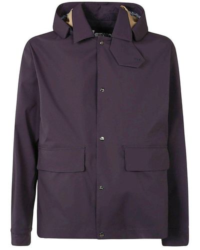 Herno Drizzle Bomber Jacket - Purple