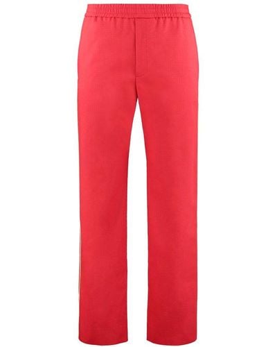 Gucci Cotton Blend Trousers - Red
