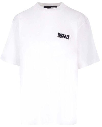 ROTATE BIRGER CHRISTENSEN Enzym Crew-neck T-shirt - White