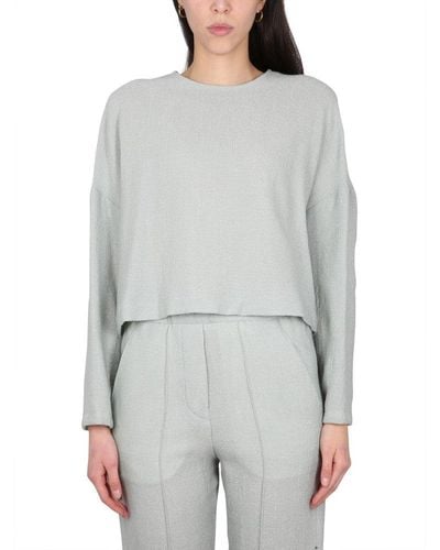 Alysi Long Sleeved Crewneck Jumper - Grey