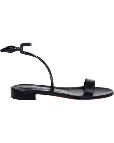 Christian Louboutin Ankle-strap Open Toe Sandals - Black