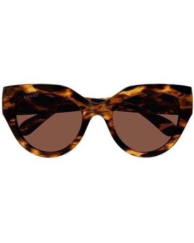 Gucci Cat Eye Frame Sunglasses - Brown