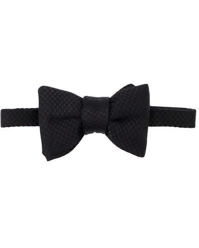 Tom Ford Pattern Jacquard Bow Tie - White